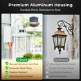 thumbnail image 6 of Outdoor Wall Light with GFCI Outlet, 2-Pack Motion Sensor Exterior Lighting Fixtures Wall Mount, White Front Porch Lantern Wall Sconce, Outdoor Garage Lights with Adjustable Sense Range, 6 of 10