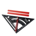 thumbnail image 1 of 7 Inch Carpenter Square, Aluminum Alloy Triangle Square, Adjustable Combination Triangle Rafter Square with 80 Angle, Ideal for Woodworking, Roofing, Home Decor, 1 of 7