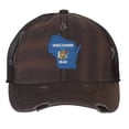 thumbnail image 4 of Wisconsin Cap - Distressed State Flag Design - Vintage Badger State Trucker Strapback Hat (RoyalBlue), 4 of 8