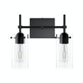 thumbnail image 2 of Awien 2-Light Vanity Light Matte Black Wall Sconce Industrial Classic Light Fixture, 2 of 9