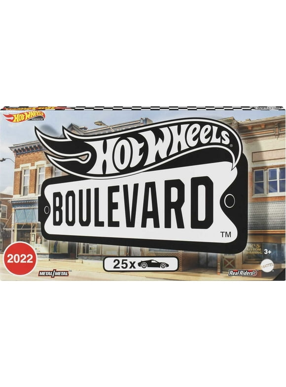 Hot Wheels Boulevard 25-Car Factory Set, 1:64 Scale Car & Truck Play Vehicles (Walmart Exclusive)