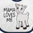 thumbnail image 4 of Inktastic Mama Loves Me Cute Goat Boys or Girls Baby Bib, 4 of 4