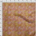 thumbnail image 4 of oneOone Viscose Jersey Pale Orange Fabric Leaves Dress Material Fabric Print Fabric By The Yard 60 Inch Wide, 4 of 7
