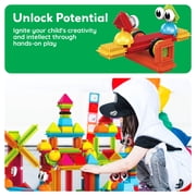 PicassoTiles Hedgehog Building Blocks Set for Kids – 120PCS STEM Construction Building Blocks Educational Toy Set