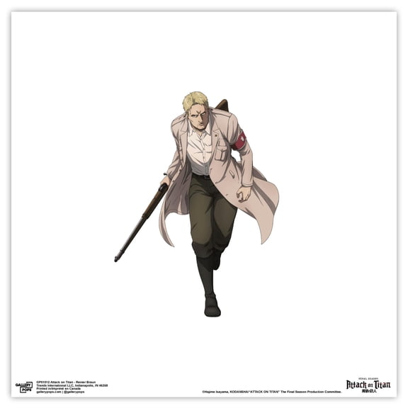 Gallery Pops Attack on Titan - Reiner Braun Wall Art, Unframed Version, 12" x 12"