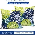 thumbnail image 4 of Decorative Throw Pillow Covers Set of 2 Blue Green Pillow Covers 16x16 inch Throw Pillow Cases Linen Square Pillow Case,Farmhouse Outdoor Modern Floral Pillow Covers for Couch Sofa Living Room, 4 of 6
