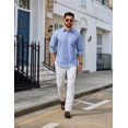 thumbnail image 5 of COOFANDY Sage Mens Dress Shirt Long Sleeve Button Up Shirts for Men Business Casual Shirts, 5 of 6
