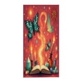 thumbnail image 2 of Enchanting Mystical Beach Towel - Vibrant Magical Energy Design with Crystals & Butterflies Perfect for Pool & Travel, 2 of 6
