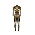 thumbnail image 2 of TheFound Justaucorps Squelette d'Halloween pour Femmes à Manches Longues, Pantalon, Col Roulé, 2 of 6