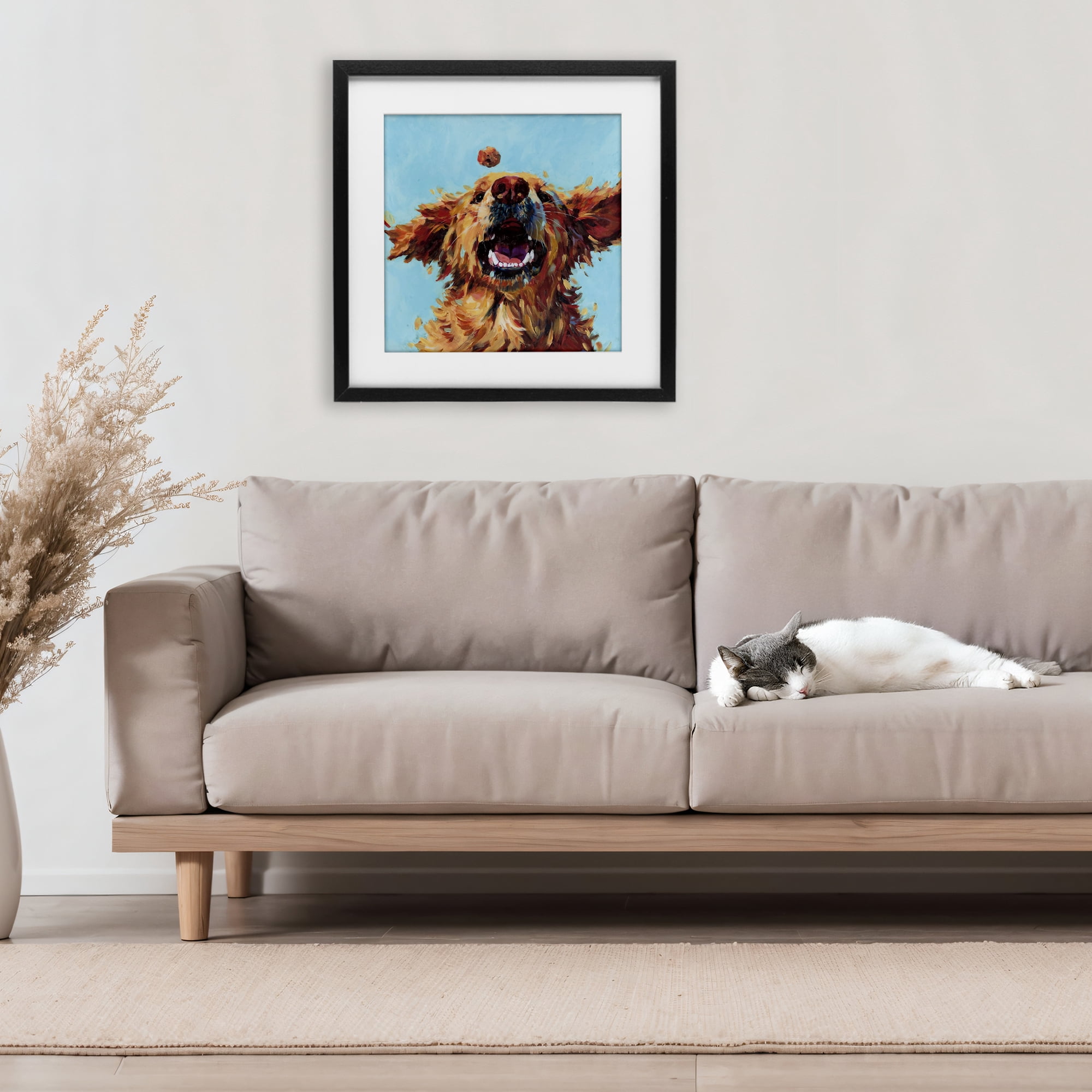 Stupell Industries Treato Loyal Dog Black Framed Print Under Glass, design by Studio Bautista