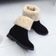 thumbnail image 3 of NECHOLOGY Botas Mujer Adulto Femenino Zapatos Botines mujer Botas Nieve Invierno Tobillo Botas de suela gruesa Zapatos Invierno Corto Mujer Botas de mujer (Black, 8), 3 of 6