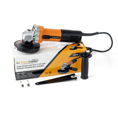 PrimeCables 4.5 Inch Angle Grinder, 6.5 Amp 12,000 RPM and 2 Extra Carbon Brushs - image 2 of 5