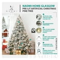 thumbnail image 2 of Naomi Home 7.5ft Christmas Tree with Lights, Realistic Christmas Tree Prelit with Hinged Design with Foot Pedal, 2755 Branch Tips, 600 Warm Lights and Metal Stand, Aritificial Christmas Tree, 2 of 3