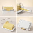 thumbnail image 4 of Butter Segmentation Tray Storage Box - Cheese and Butter Box Cutting Tool Storage Box - Refrigerator Butter Box, 4 of 7