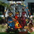 thumbnail image 6 of 2D Flat, 1pc African Women Sun Catcher Circular Acrylic Sign with Stained Effect, Vibrant Bohemian Cultural Artwork for Home Decor, Kwanzaa Wedding Party Window Hanging Decorations.8x8inch, 6 of 7