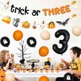 thumbnail image 4 of Halloween 3rd Birthday Decoraions Trick or THREE Banner Garland Halloween 3rd Birthday Cake Topper Cupcake Toppers Balloons for Girls Boys Third Bday Party Supplies, 4 of 7