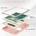 thumbnail image 2 of iPad 5th/6th Generation (9.7 inch, 2017/2018) Case,Dteck Shockproof Rubber 3-layer Protection Armor Hybrid Kickstand Protector Cover for iPad Air 2/iPad Pro 9.7" ,Pink, 2 of 7