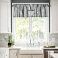 thumbnail image 4 of Antique Door Window Valance, Vintage Rustic Wooden Barn Farm House Door Printed Thermal Insulated Short Curtain for Bedroom Living Room Kitchen, 54x18in, 4 of 6