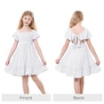 thumbnail image 2 of Vestido Zando de manga corta con volantes blancos para niñas de 10 a 11 años, 2 of 6