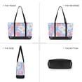 thumbnail image 6 of FORMRS Canvas Laptop Tote Bag for Women with 15.6" Computer Compartments Shoulder Handbag, Pink Daisy, 6 of 7