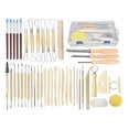 thumbnail image 2 of Pottery Tools, 44PCS Ceramic Clay Sculpting Tools Set with Plastic Case, for Beginners and Professional Art Crafts, by Augernis, 2 of 4