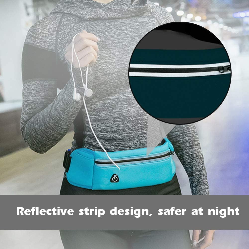 Outdoor Running Waist Bag Waterproof Mobile Phone Holder Jogging Belt Belly Bag Women Men Gym Fitness Bag Lady Sport Bag Pouch Lightweight Waist Pack