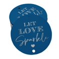 thumbnail image 1 of Inkdotpot Pack Of 50 Real Silver Foil Paper Tags Let Love Sparkle Wedding Favor Hang Tags, 1 of 6
