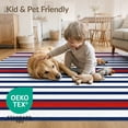 thumbnail image 4 of ODIKA 8'x10' Washable Area Rug Durable, Non-Slip Nautical Striped With Bold Horizontal Bands And Accent Lines for Living Room, Under Sectional, Family, 4 of 7