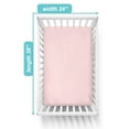 thumbnail image 2 of TL Care 100% Natural Cotton Fitted Mini Crib Sheet 38" x 24" - Soft & Breathable Small Nesting Portable Crib Sheet, Fits Pack N Play Mattresses, Pink, for Boys & Girls, 2 of 7