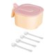 thumbnail image 3 of Caja de condimentos con 4 compartimentos, contenedor para almacenar especias, ideal para hornear, fiestas y el hogar. Rosa, 3 of 9