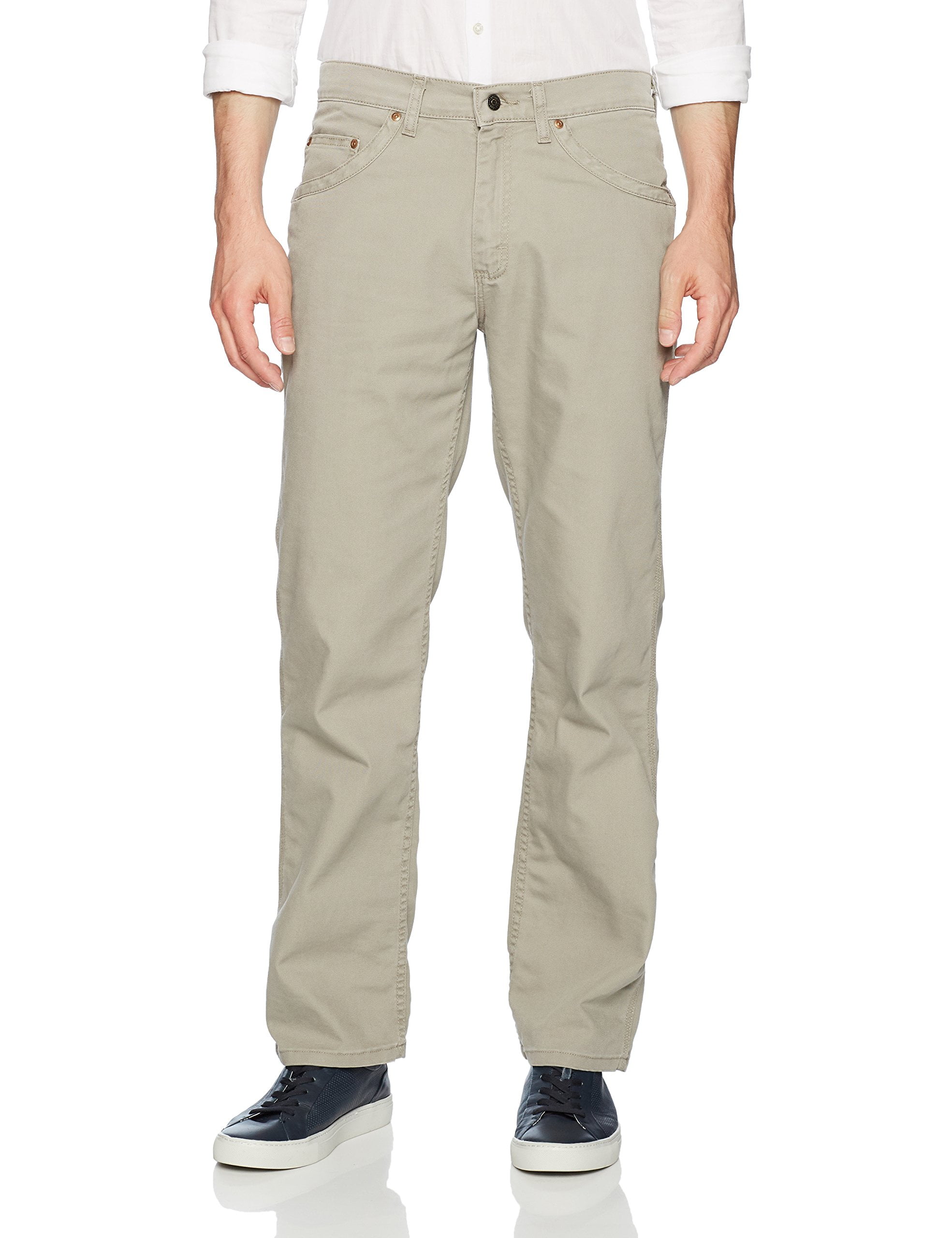 Lee Mens Khaki 29X30 Relaxed Fit Straight Leg Stretch Jeans 29 