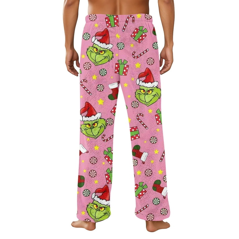 Men's Christmas Pajama Pants Funny Printed Ugly Holiday Comfy