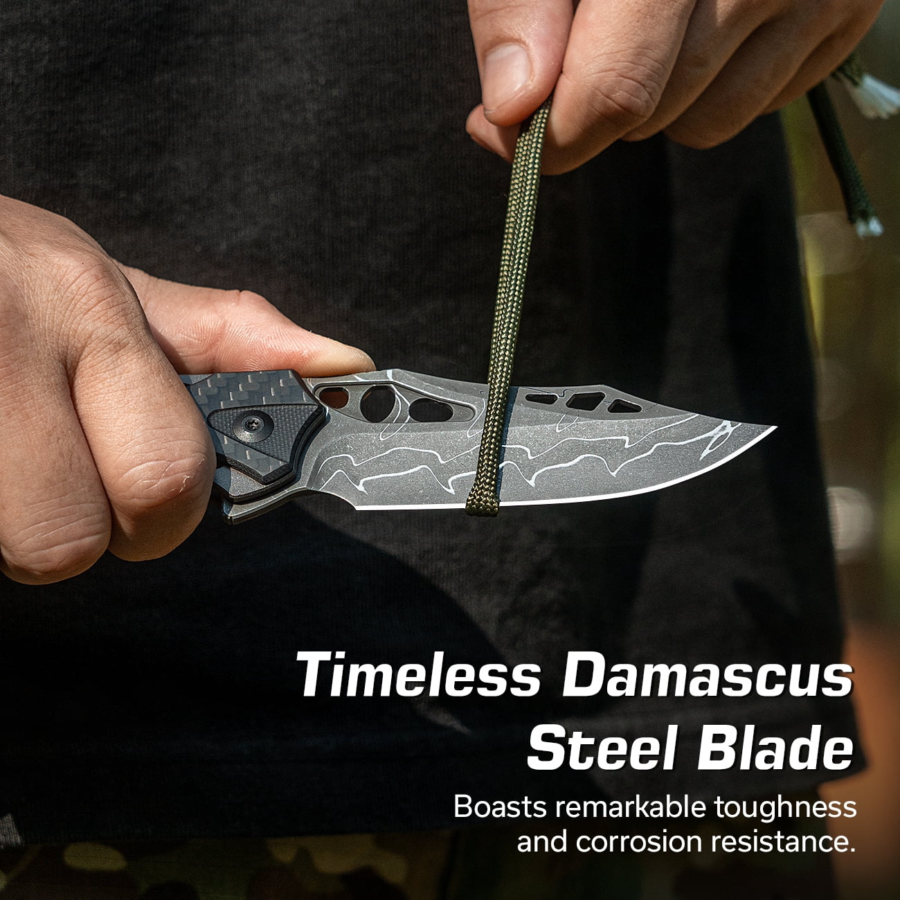 CIVIVI Biophase Pocket Folding Knife with 3.48" Damascus Blade , Gray Aluminum with Carbon Fiber Overlay On Black G10 Handle C23083C-DS1
