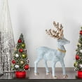 thumbnail image 6 of PONPRNGY Glittering Christmas Reindeer Figurines Decoration Acrylic Deer Decor Christmas Holiday Reindeer Figurine Statues with Red Berries Bow Home Xmas Decor Holiday Party Supplies, 6 of 7