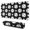 Black White Baseball, variant on Long Mouse Pads for Desk,Baseball Items Pattern Desk Mats on Top Of Desks, Desk Mouse Pad Extra Large with 3mm Non-Slip Base and Stitched Edge for Gaming,Office,Work,Home 31.5"x11.8"