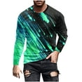 thumbnail image 2 of Big and Tall T Shirts for Men S-4X Plus Size Long Sleeve Round Neck Tees Tops Trendy Shooting-Star Printed Loose Casual Pullover Comfort Tshirts Shirt, 2 of 5