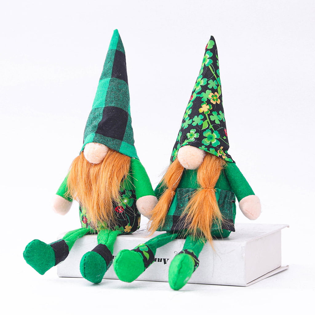 Details about   2 Pieces Valentine St Patrick's Day Gnome Leprechaun Swedish Gnome Ornaments 