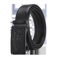 thumbnail image 1 of Cinturón de hebilla automática para hombre, resistente al desgaste y a los arañazos, de borde completo, cinturón de negocios para hombre, cinturón con patrón de lichi, uso versátil, 1 of 6