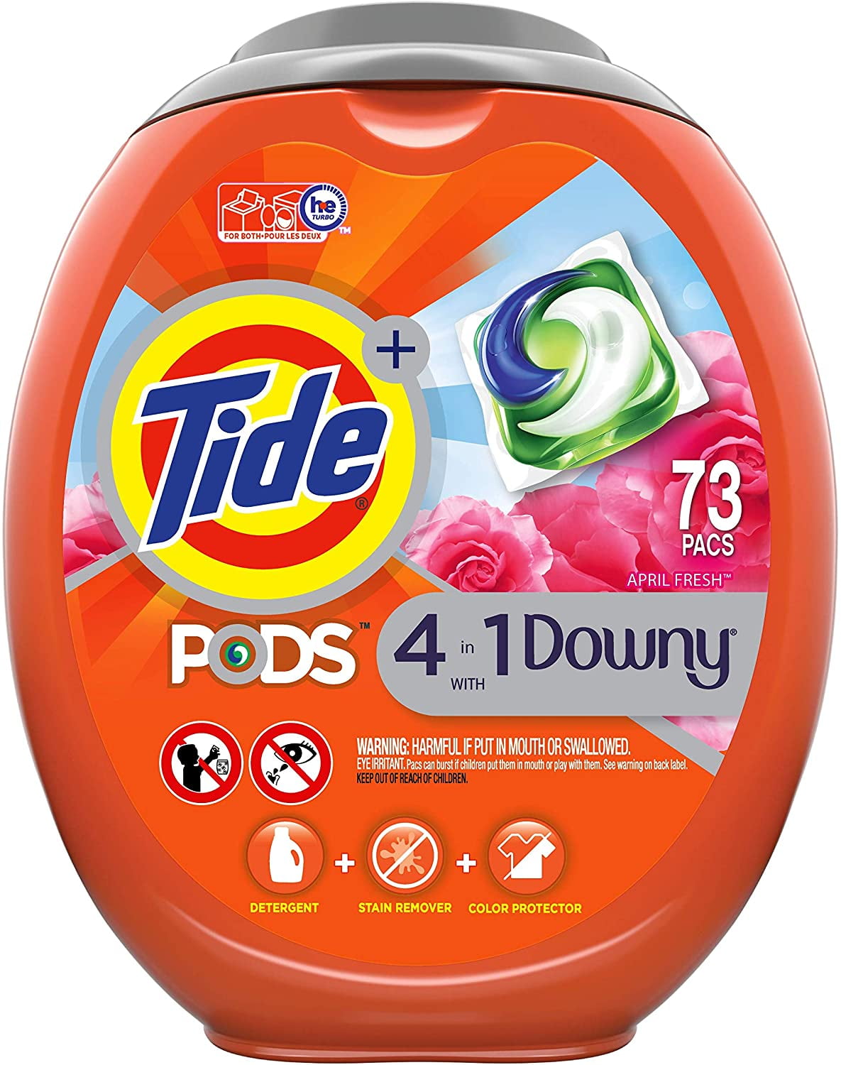 Tide PODS 4 in 1 with Downy, Laundry Detergent Soap PODS, High
