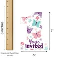 thumbnail image 6 of Big Dot of Happiness 1st Birthday Beautiful Butterfly - Shaped Fill-In Invitations Floral First Birthday Party Invitation Cards with Envelopes - 12 Ct, 6 of 7