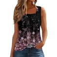 thumbnail image 1 of Camiseta sin mangas con estampado de chaleco cuello cuadrado SCZ rojo M, 1 of 4