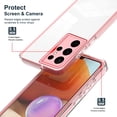 thumbnail image 4 of SaniMore for Samsung Galaxy S22 Ultra Case Slim Transparent [Not Yellowing Technology], Rugged PC & TPU Bumpers Built-in Detachable Lens Protector Shockproof Protective Cover, Pink, 4 of 7