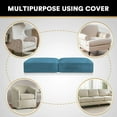 thumbnail image 5 of Velvet Stretch Couch Cushion Cover Plush Cushion Slipcover for Chair Sofa Cushion Furniture Protector Seat Cushion Sofa Cover Set of 2, 5 of 10