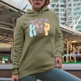 thumbnail image 2 of Too Hip to Hop with a Bunny Wearing Eyeglasses, Easter Sunday Art Favor or Merch Gift, Sand Hooded Sweatshirt or Hoodie, Medium, 2 of 5