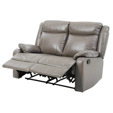 Glory Furniture Ward Reclining Loveseat in Gray Color