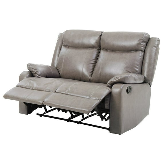 Glory Furniture Ward Reclining Loveseat in Gray Color