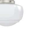 thumbnail image 3 of Hunter - Saddle Creek 1-light Brushed Nickel, Small Flush Mount Light, Dimmable, Schoolhouse Style, Schoolhouse Shaped, for Bedrooms, Dining, Living Rooms - 19048, 3 of 5