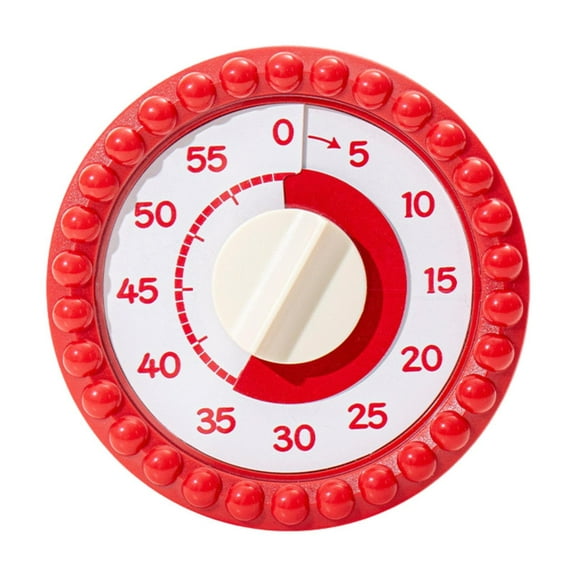 deevoka Visual Timer Mechanical Time Management Tool for Classroom Housework Kitchen Red
