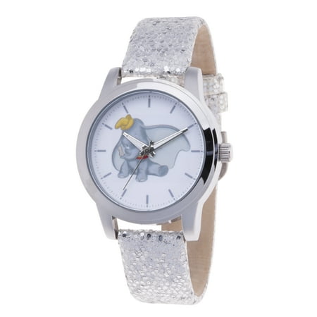 Disney Italian Charm Watch - Disney Dumbo Women's Silver Alloy Watch, 1-Pack