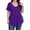 Purple, variant on Mlqidk Plus Size Tunic Tops for Women Summer 4x Plus Tops Crew Neck Womens Short Sleeve Tops Solid Color Dressy Casual Tunics Loose Fit Clothes for Women Light Blue 2XL